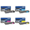 Brother TN635XXL Set | 4-Pack Original Toner Combo | 4 Colors