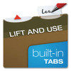 Ready-tab Reinforced Hanging File Folders, Legal Size, 1/6-cut Tab, Standard Green, 25/box