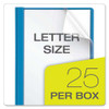 Clear Front Standard Grade Report Cover, Three-prong Fastener, 0.5" Capacity, 8.5 X 11, Clear/light Blue, 25/box Clear Front Standard Grade Report Cover, Three-prong Fastener, 0.5" Capacity, 8.5 X 11, Clear/light Blue, 25/box