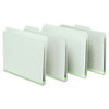 Pressboard Expanding File Folders, 1/3-cut Tabs: Assorted, Letter Size, 1" Expansion, Green, 25/box