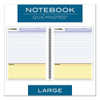 Wirebound Guided Quicknotes Notebook, 1 Subject, List-management Format, Dark Gray Cover, 11 X 8.5, 80 Sheets