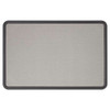 Contour Fabric Bulletin Board, 36 X 24, Gray Surface, Black Plastic Frame