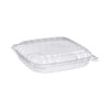 Clearseal Hinged-lid Plastic Containers, 8.31 X 8.31 X 2, Clear, 125/bag, 2 Bags/carton