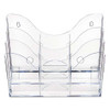 3-tier Document Organizer W/6 Removable Dividers, 14w X 3.5d X 11.5h, Clear 3-tier Document Organizer W/6 Removable Dividers, 14w X 3.5d X 11.5h, Clear