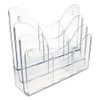 3-tier Document Organizer W/6 Removable Dividers, 14w X 3.5d X 11.5h, Clear 3-tier Document Organizer W/6 Removable Dividers, 14w X 3.5d X 11.5h, Clear