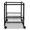Mobile File Cart W/sliding Baskets, 12.88w X 15d X 21.13h, Black Mobile File Cart W/sliding Baskets, 12.88w X 15d X 21.13h, Black
