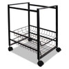 Mobile File Cart W/sliding Baskets, 12.88w X 15d X 21.13h, Black Mobile File Cart W/sliding Baskets, 12.88w X 15d X 21.13h, Black