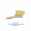 Utility Brush, Cream Polypropylene Bristles, 5.5 Brush, 3" Tan Plastic Handle Utility Brush, Cream Polypropylene Bristles, 5.5 Brush, 3" Tan Plastic Handle