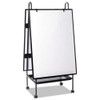 Creation Station Dry Erase Board, 29 1/2 X 74 7/8, Black Frame