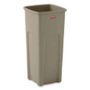 Untouchable Square Waste Receptacle, Plastic, 23 Gal, Beige Untouchable Square Waste Receptacle, Plastic, 23 Gal, Beige