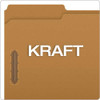 Kraft Fastener Folders, 1/3-cut Tabs: Assorted, 2 Fasteners, Legal Size, Kraft Exterior, 50/box
