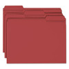 Reinforced Top Tab Colored File Folders, 1/3-cut Tabs: Assorted, Letter Size, 0.75" Expansion, Maroon, 100/box