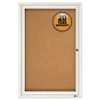 Enclosed Bulletin Board, Natural Cork/fiberboard, 48 X 36, Silver Aluminum Frame Enclosed Bulletin Board, Natural Cork/fiberboard, 48 X 36, Silver Aluminum Frame