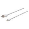 Usb Lightning Cable, 10 Ft, White Usb Lightning Cable, 10 Ft, White