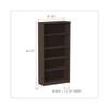 Alera Valencia Series Bookcase, Five-shelf, 31.75w X 14d X 64.75h, Espresso Alera Valencia Series Bookcase, Five-shelf, 31.75w X 14d X 64.75h, Espresso