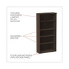 Alera Valencia Series Bookcase, Five-shelf, 31.75w X 14d X 64.75h, Espresso Alera Valencia Series Bookcase, Five-shelf, 31.75w X 14d X 64.75h, Espresso