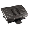 Premium Adjustable Footrest With Rollers, Plastic, 18w X 13d X 4h, Black Premium Adjustable Footrest With Rollers, Plastic, 18w X 13d X 4h, Black