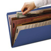 6-section Pressboard Top Tab Pocket-style Classification Folders With Safeshield Fasteners, 2 Dividers, Letter, Blue, 10/box 6-section Pressboard Top Tab Pocket-style Classification Folders With Safeshield Fasteners, 2 Dividers, Letter, Blue, 10/box