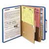 6-section Pressboard Top Tab Pocket-style Classification Folders With Safeshield Fasteners, 2 Dividers, Letter, Blue, 10/box 6-section Pressboard Top Tab Pocket-style Classification Folders With Safeshield Fasteners, 2 Dividers, Letter, Blue, 10/box