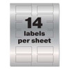 Permatrack Metallic Asset Tag Labels, Laser Printers, 1.25 X 2.75, Silver, 14/sheet, 8 Sheets/pack