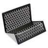 Urban Collection Punched Metal Business Card Holder, Holds 50 2 X 3.5 Cards, Perforated Steel, Black