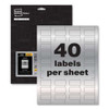 Permatrack Metallic Asset Tag Labels, Laser Printers, 0.75 X 1.5, Metallic Silver, 40/sheet, 8 Sheets/pack
