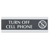 Century Series Office Sign, No Soliciting, 9 X 3, Black/silver Century Series Office Sign, No Soliciting, 9 X 3, Black/silver