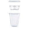 Clear Pet Cups With Single Compartment Insert, 12 Oz, Clear, 500/carton