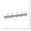 Wall-mount Coat Hooks, Metal, Silver, 22 Lb, 29.92" X 2.95" X 6.45" Wall-mount Coat Hooks, Metal, Silver, 22 Lb, 29.92" X 2.95" X 6.45"