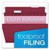 Colored Reinforced Hanging Folders, Legal Size, 1/5-cut Tab, Burgundy, 25/box Colored Reinforced Hanging Folders, Legal Size, 1/5-cut Tab, Burgundy, 25/box