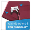 Colored Reinforced Hanging Folders, Legal Size, 1/5-cut Tab, Burgundy, 25/box Colored Reinforced Hanging Folders, Legal Size, 1/5-cut Tab, Burgundy, 25/box