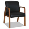 Alera Reception Lounge Wl Series Guest Chair, 24.21" X 24.8" X 32.67", Black Seat/back, Espresso Base Alera Reception Lounge Wl Series Guest Chair, 24.21" X 24.8" X 32.67", Black Seat/back, Espresso Base