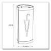 Triangular Umbrella Stand, 10.25w X 10.25d X 23.67h, Silver Steel/black