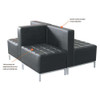 Alera Qub Series Ottoman, 26.38w X 21.5d X 17.5h, Black Alera Qub Series Ottoman, 26.38w X 21.5d X 17.5h, Black