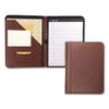 Contrast Stitch Leather Padfolio, 8 1/2 X 11, Leather, Tan