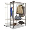 Wire Shelving Garment Rack, 30 Garments, 36w X 18d X 75h, Silver Wire Shelving Garment Rack, 30 Garments, 36w X 18d X 75h, Silver