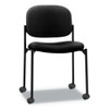 Vl606 Stacking Guest Chair Without Arms, Supports Up To 250 Lb, Charcoal Seat/back, Black Base Vl606 Stacking Guest Chair Without Arms, Supports Up To 250 Lb, Charcoal Seat/back, Black Base