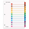 Onestep Printable Table Of Contents And Dividers, 12-tab, 1 To 12, 11 X 8.5, White, 1 Set