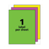 High-visibility Permanent Laser Id Labels, 8.5 X 11, Asst. Neon, 15/pack High-visibility Permanent Laser Id Labels, 8.5 X 11, Asst. Neon, 15/pack