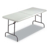 Indestructable Classic Folding Table, Rectangular Top, 1,200 Lb Capacity, 72 X 24 X 29, Platinum Indestructable Classic Folding Table, Rectangular Top, 1,200 Lb Capacity, 72 X 24 X 29, Platinum