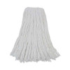 Mop Head, Premium Standard Head, Rayon Fiber, 32oz, White, 12/carton