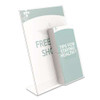 Superior Image Slanted Sign Holder With Front Pocket, 9w X 4.5d X 10.75h, Clear Superior Image Slanted Sign Holder With Front Pocket, 9w X 4.5d X 10.75h, Clear