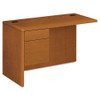 10700 "l" Workstation Return, Left 3/4 Pedestal, 48w X 24d X 29 1/2h, Cognac