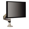Easy-adjust Desk Dual Arm Mount For 27" Monitors, 360 Deg Rotation, +90/-15 Deg Tilt, 360 Deg Pan, Silver, Supports 20 Lb Easy-adjust Desk Dual Arm Mount For 27" Monitors, 360 Deg Rotation, +90/-15 Deg Tilt, 360 Deg Pan, Silver, Supports 20 Lb