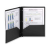 Poly Two-pocket Folder With Fasteners, 180-sheet Capacity, 11 X 8.5, Black, 25/box Poly Two-pocket Folder With Fasteners, 180-sheet Capacity, 11 X 8.5, Black, 25/box