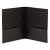 Poly Two-pocket Folder With Fasteners, 180-sheet Capacity, 11 X 8.5, Black, 25/box Poly Two-pocket Folder With Fasteners, 180-sheet Capacity, 11 X 8.5, Black, 25/box