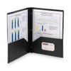 Poly Two-pocket Folder With Fasteners, 180-sheet Capacity, 11 X 8.5, Black, 25/box Poly Two-pocket Folder With Fasteners, 180-sheet Capacity, 11 X 8.5, Black, 25/box