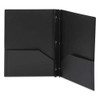 Poly Two-pocket Folder With Fasteners, 180-sheet Capacity, 11 X 8.5, Black, 25/box Poly Two-pocket Folder With Fasteners, 180-sheet Capacity, 11 X 8.5, Black, 25/box