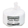 Plastic Dinnerware, Compartment Plates, 9" Dia, White, 125/pack Plastic Dinnerware, Compartment Plates, 9" Dia, White, 125/pack