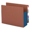 Redrope Drop-front End Tab File Pockets With Fully Lined Colored Gussets, 5.25" Expansion, Letter Size, Redrope/blue, 10/box Redrope Drop-front End Tab File Pockets With Fully Lined Colored Gussets, 5.25" Expansion, Letter Size, Redrope/blue, 10/box